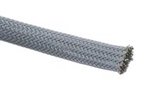 170-41603-hegpa6616-pa66-gy HellermannTyton Expandable Braided Nylon 66 Grey Cable Sleeve, 16mm Diameter, 10m Length