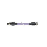 x67ca0x010100 B&R Male 4 way M12 to Female 4 way M12 Cable, 10 m