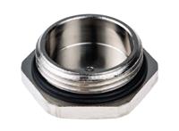 52103133 Lapp Blanking Plug, M25, Nickel Plated Brass, 31.9mm Diameter, Threaded