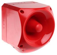 pnc-0062 Klaxon Nexus 110 Series Red Sounder Beacon, 24 → 48 V ac, IP66, Base Mount, 116dB at 1 Metre