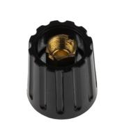 463-8485 RS PRO 14.7mm Black Potentiometer Knob for 6mm Shaft