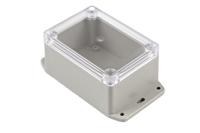 rp1095bfc Hammond RP Series Light Grey ABS General Purpose Enclosure, IP65, Flanged, Clear Lid, 105 x 75 x 55mm