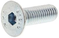 124-7172 RS PRO Bright Zinc Plated Steel Hex Socket Countersunk Screw, DIN 7991, M8 x 70mm
