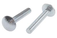 512-1067 Bright Zinc Plated Steel Coach Bolt, M8 x 50mm