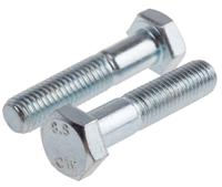 917-3208 RS PRO Bright Zinc Plated Steel, Hex Bolt, M12 x 55mm