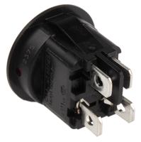 mr210r5lbr APEM Illuminated DPST, On-Off Rocker Switch Panel Mount