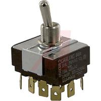 im251-73 Carling Technologies Toggle Switch, Panel Mount, On-Off-On, 4PDT, Tab Terminal, 250V ac