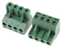 790-0708 RS PRO, 5.08mm Pitch, 4 Way, , Pluggable Terminal Block, Plug, Cable Mount, Screw Termination