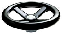161-2025 RS PRO Black Phenoplast, Vegetal Fibre Reinforced Hand Wheel, 300mm diameter