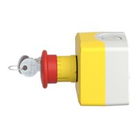 xalk188f Schneider Electric Harmony XALK Series Key Release Emergency Stop Push Button, Surface Mount, 22mm Cutout, 2NC, IP66,