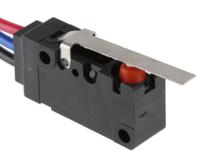 d2vw-5l1-1ms Omron Hinge Lever Micro Switch, Wire Lead Terminal, 3 A @ 125 V ac, SP-CO, IP67