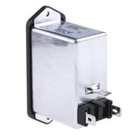 fn282-2-06 Schaffner 2A, 250 V ac Male Panel Mount IEC Filter 2 Pole FN282-2-06, Faston 2 Fuse