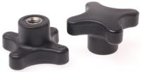 702-7740 RS PRO Black 4-Arm Clamping Knob, M8, Threaded Hole