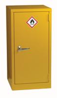 314-7635 RS PRO Yellow Steel Lockable 1 Door Hazardous Substance Cabinet, 915mm x 459mm x 459mm
