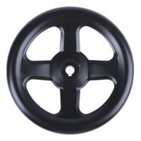 237-328 RS PRO Black Steel Hand Wheel, 200mm diameter