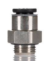 3101-06-10 Legris LF3000 Series Straight Threaded Adaptor, G 1/8 Male to Push In 6 mm, Threaded-to-Tube Connection Style