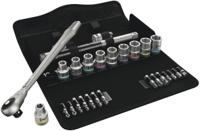 05004077001 Wera 28-Piece Metric 1/2 in Standard Socket/Bit Set with Ratchet, 6 point; Hex Bit; Phillips Bit; Torx Bit
