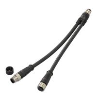 e11228 ifm electronic Female 1 way M12 to Male 2 way M12 x 2 Actuator/Sensor Cable, 0.15 m