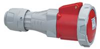 5-556-09 Legrand IP67 Red Cable Mount 3P + N + E Industrial Power Socket, Rated At 125A, 415 V