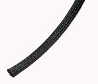 251-0831 RS PRO Expandable Braided PET Black Cable Sleeve, 10mm Diameter, 100m Length