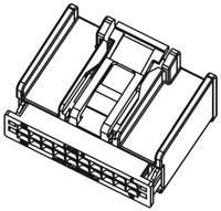 30700-1167 Molex, H-DAC 64 Female Connector Housing, 2.54mm Pitch, 16 Way, 2 Row