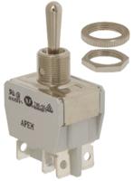 646h2-5 APEM Toggle Switch, Panel Mount, On-On, DPDT, Solder Terminal