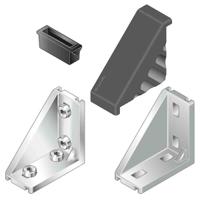 3842548848 Bosch Rexroth Angular Cover Cap, Connecting Component, Strut Profile 30 mm, Groove Size 8mm