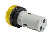 lpmld5 Lovato, LPML, Panel Mount Yellow LED Pilot Light, 22mm Cutout, IP66, IP67, IP69K, Round, 48V