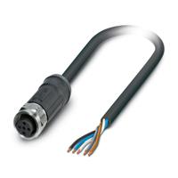 1407260 Phoenix Contact Female 5 way M12 to 5 way Unterminated Sensor Actuator Cable, 10 m