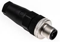xzcc12mdm50b Telemecanique Sensors Circular Connector, 5 Contacts, Cable Mount, M12 Connector, Plug, Male, IP67, XZCC Series