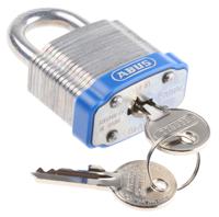 xr0041-40ka1 ABUS Key Weatherproof Steel Padlock, Keyed Alike, 6.7mm Shackle, 44mm Body