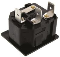 pf00111563 Bulgin C14 Snap-In IEC Connector Male, 10A, 250 V, Fuse Size 5 x 20mm