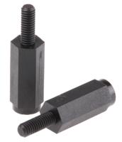 htsn-m3-15-6-2 Essentra Standoff, M3 Thread, 15mm Body, Nylon, Male/Female