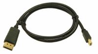 276-1180 RS PRO Male DisplayPort to Male Mini DisplayPort, PVC  Cable, 4K, 2m