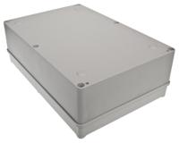 186-2265 RS PRO Grey ABS Enclosure, IP65, IK09, Grey Lid, 283 x 193.2 x 96.7mm