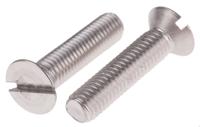 914-1731 RS PRO Slot M8 Countersunk A2 304 Stainless Steel Machine Screws DIN 963 x 35.0mm