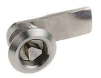 341-0135 Steinbach & Vollman Stainless Steel Triangular Lock, 20mm Panel-to-Tongue, 20.2 x 22.2mm Cutout, Key Unlock
