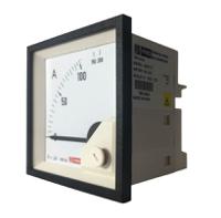 186-2444 RS PRO Analogue Panel Ammeter 10 (Input) A, 100/5 (CT) A, 200 (Scle) A AC, 68mm x 68mm, 1 % Moving Iron