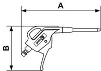 ibg-06mtl PREVOST 6bar Air Blow Gun, ISOB 6 Air Inlet (BSP)