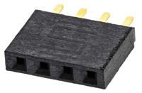 ssw-104-01-g-s Samtec SSW Series Straight Through Hole Mount PCB Socket, 4-Contact, 1-Row, 2.54mm Pitch, Solder Termination