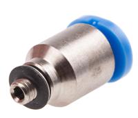 qsm-m3-4-i Festo QS Series Straight Threaded Adaptor, M3 Male to Push In 4 mm, Threaded-to-Tube Connection Style, 153314