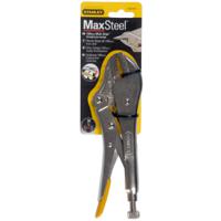 0-84-810 Stanley  4-Piece Locking Pliers, 225 mm Overall, Bent, Flat Tip, 9in Jaw