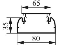 0-104-61 Legrand DLP White Dado Trunking - Closed Slot, W80 mm x D35mm, L2m, PVC