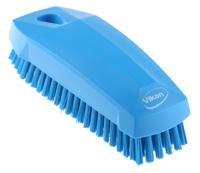 64403 Vikan Hard Bristle Blue Scrubbing Brush, 17mm bristle length, PET bristle material