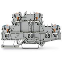 2202-2702 WAGO  TOPJOB S Series Grey, 2.5mm², 2-Level, Push In Termination, ATEX, CSA, IECEx