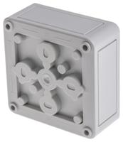 11040301 Spelsberg TK Series Grey Polystyrene Enclosure, IP66, Grey Lid, 94 x 94 x 57mm