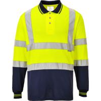 s279ynrm Portwest S279 Yellow/Navy Unisex Hi Vis Polo Shirt, M