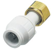 pemstc1514 John Guest Plastic Pipe Fitting, Straight Push Fit Tap Adapter, 15mm, BSP 1/2in