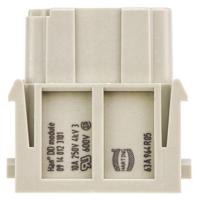 09140123101 HARTING Heavy Duty Power Connector Module, 10A, Female, Han-Modular Series, 12 Contacts