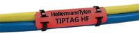 556-20091-tiptag11x100rd-po-rd HellermannTyton TIPTAG Red Black Print Cable Labels, 100mm Width, 11mm Height, 120 Qty